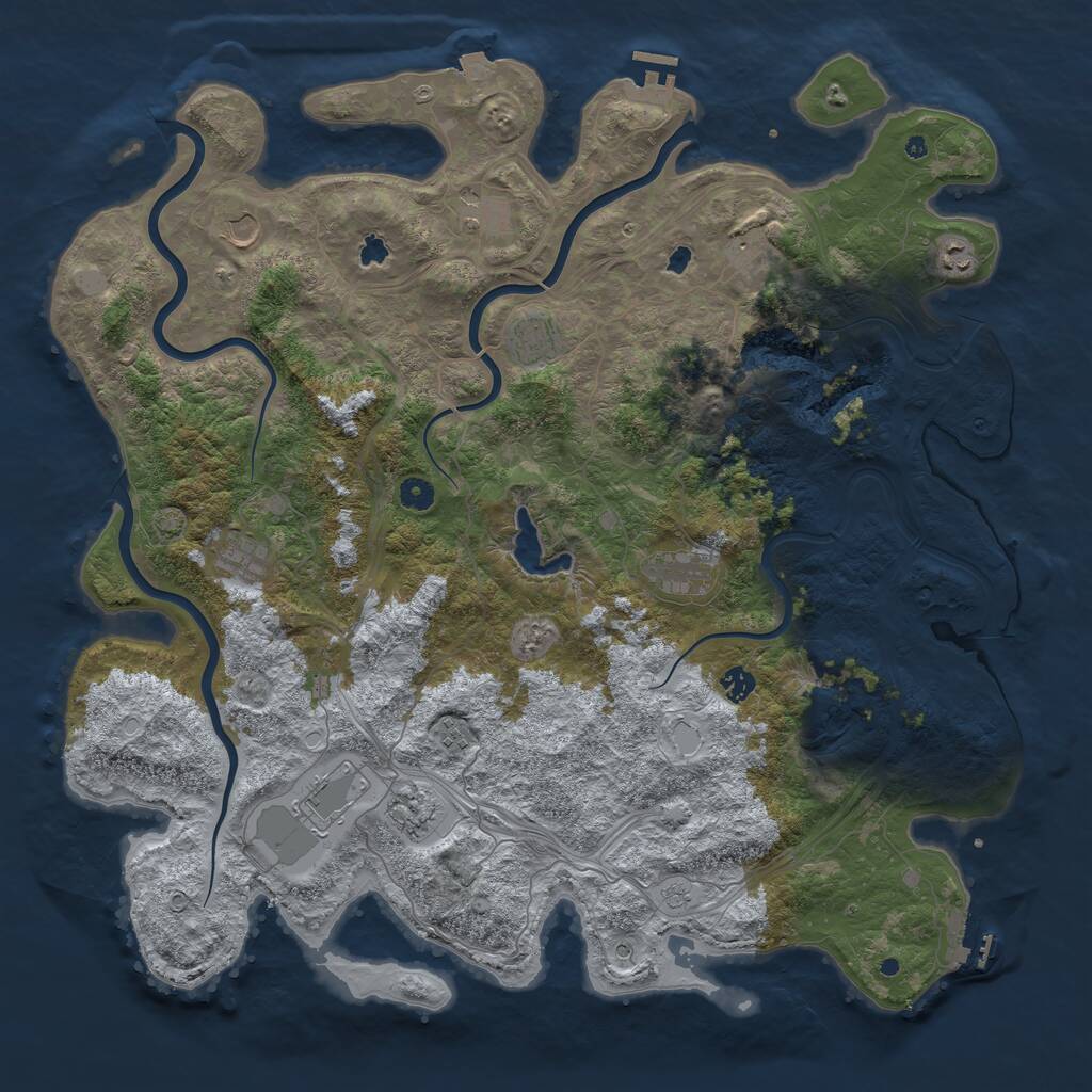 Rust Map: Procedural Map, Size: 4850, Seed: 9919313, 17 Monuments