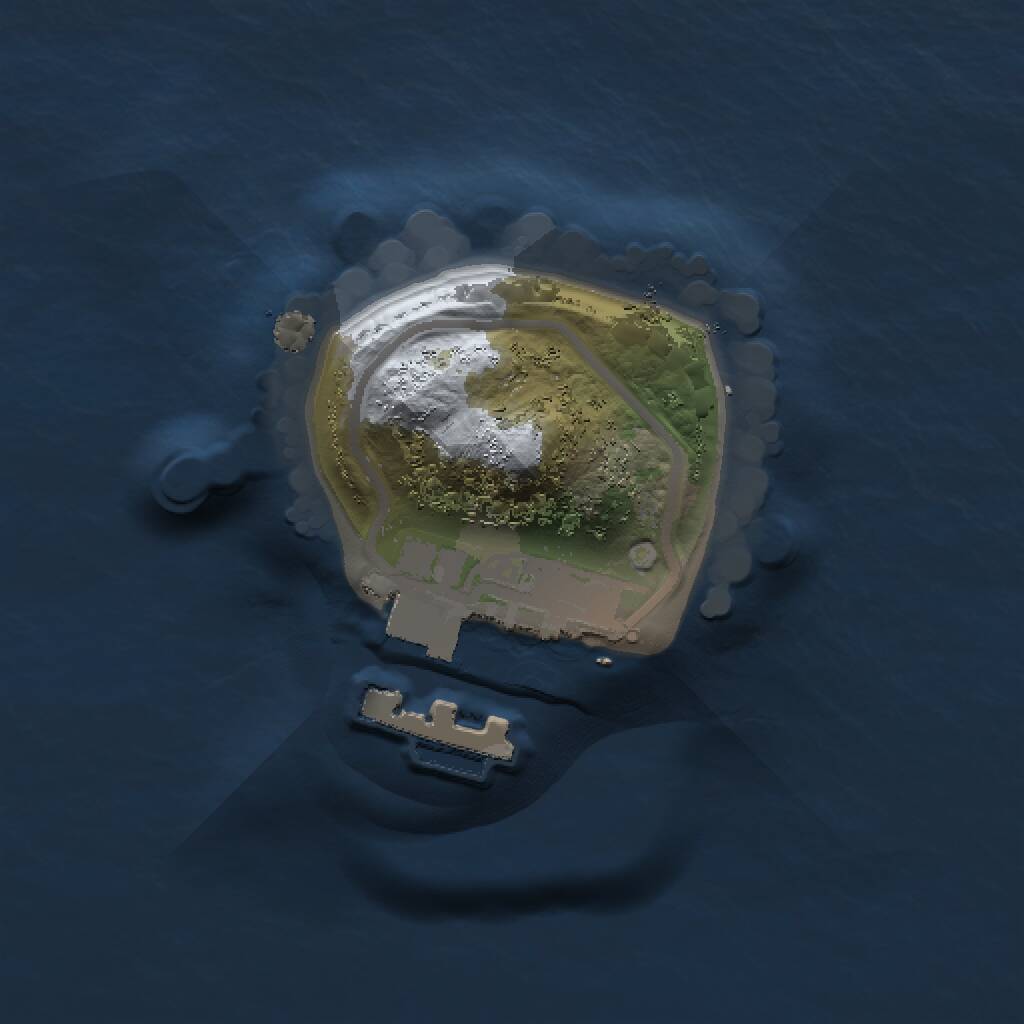 Rust Map: Procedural Map, Size: 1000, Seed: 133636742, 2 Monuments