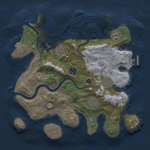 Thumbnail Rust Map: Procedural Map, Size: 3150, Seed: 1488431964, 11 Monuments