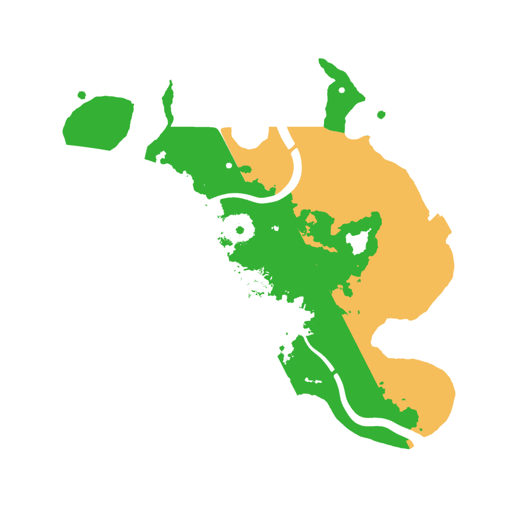 Biome Rust Map: Procedural Map, Size: 2500, Seed: 492858395