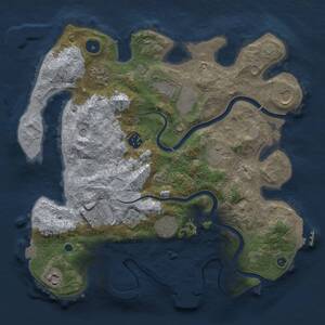 Thumbnail Rust Map: Procedural Map, Size: 3500, Seed: 783346291, 15 Monuments