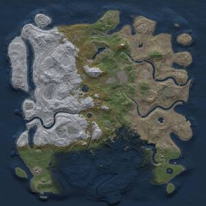 Thumbnail Rust Map: Procedural Map, Size: 4500, Seed: 1835882229, 16 Monuments