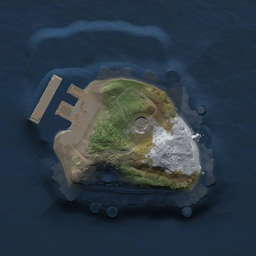 Rust Map: Procedural Map, Size: 1000, Seed: 6230196, 3 Monuments