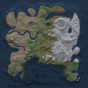 Thumbnail Rust Map: Procedural Map, Size: 3500, Seed: 839972757, 14 Monuments