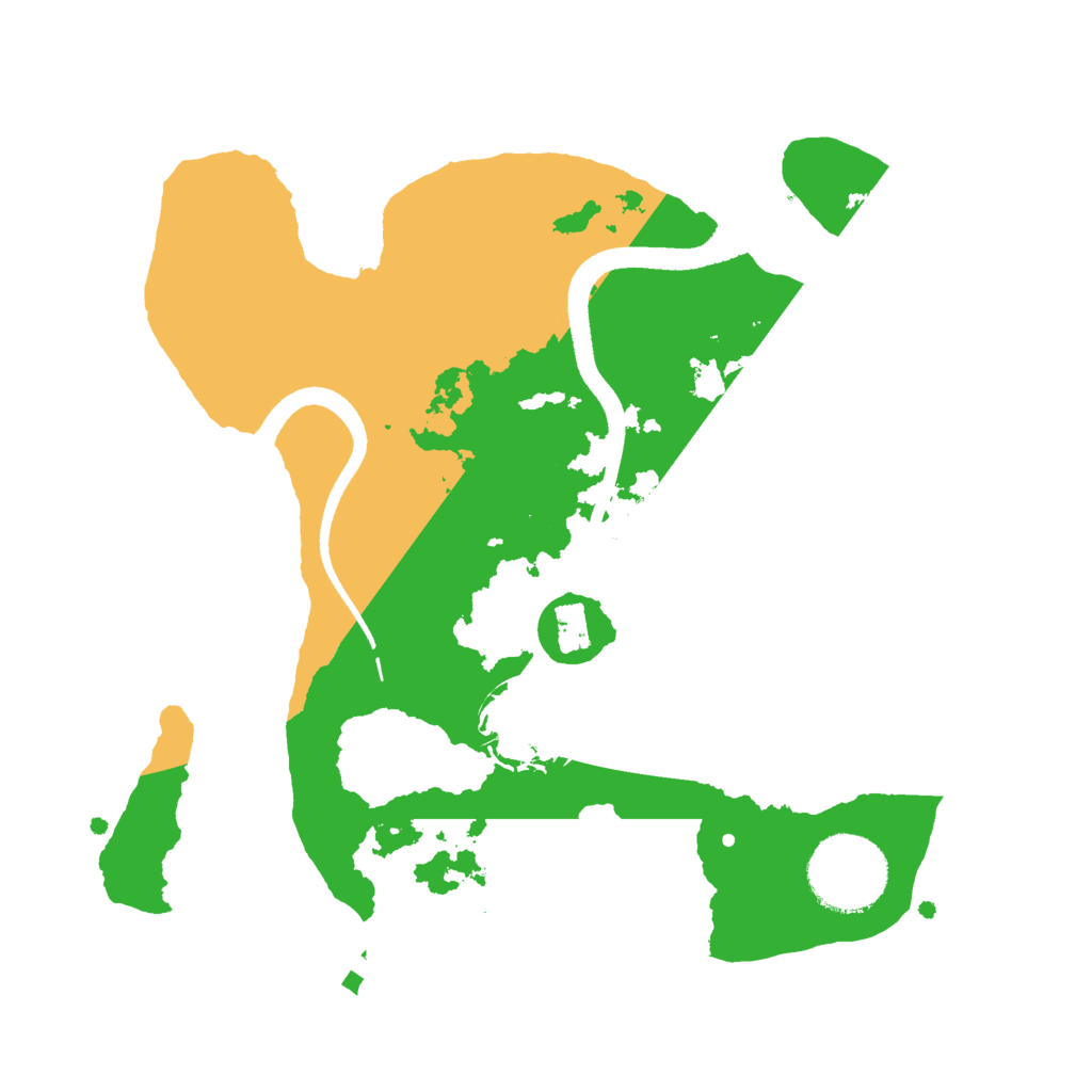 Biome Rust Map: Procedural Map, Size: 2500, Seed: 436566