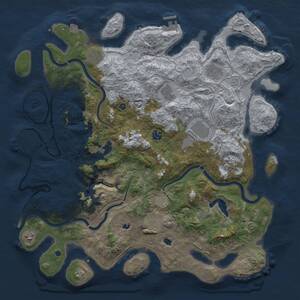 Thumbnail Rust Map: Procedural Map, Size: 4500, Seed: 297154178, 16 Monuments