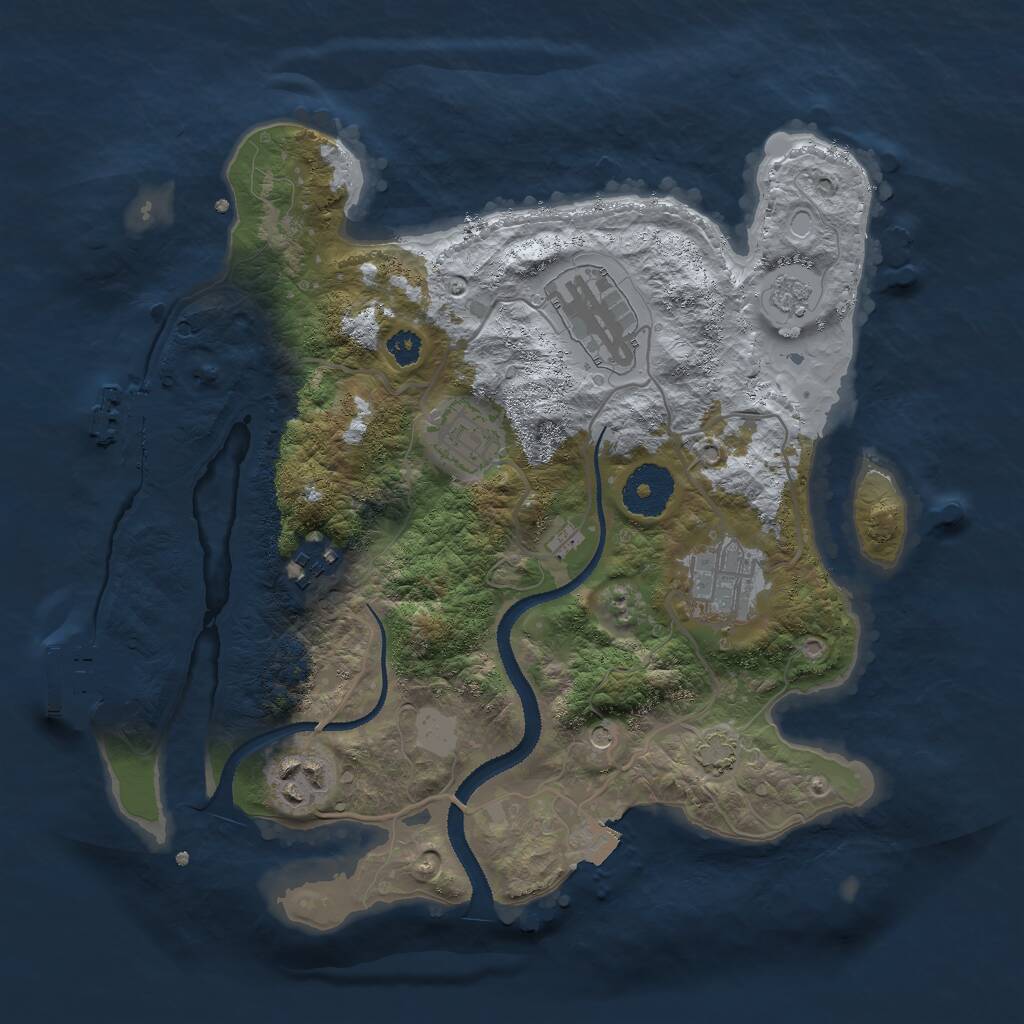 Rust Map: Procedural Map, Size: 3000, Seed: 1093, 11 Monuments