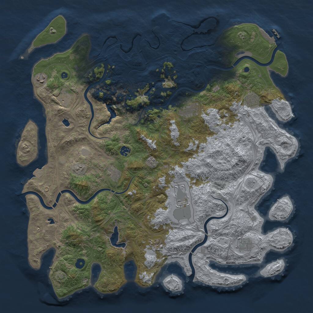 Rust Map: Procedural Map, Size: 4750, Seed: 808202504, 16 Monuments