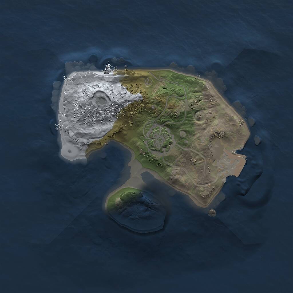 Rust Map: Procedural Map, Size: 1500, Seed: 2107922314, 2 Monuments