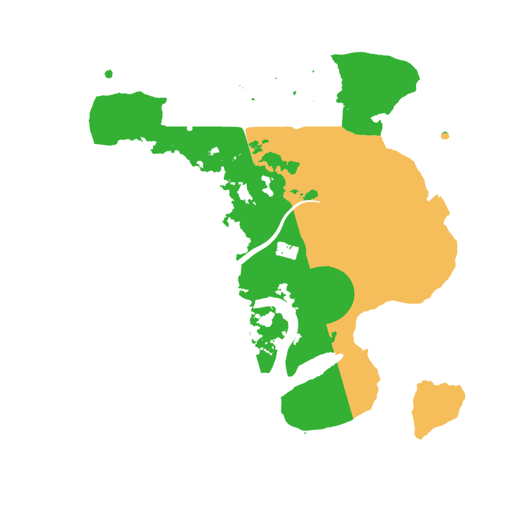 Biome Rust Map: Procedural Map, Size: 2500, Seed: 203621564