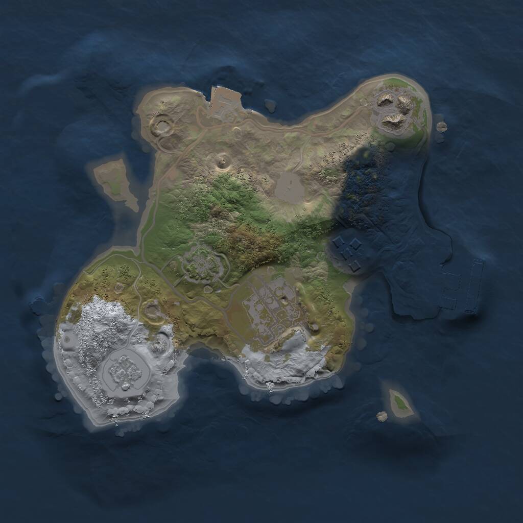 Rust Map: Procedural Map, Size: 2000, Seed: 192718, 7 Monuments