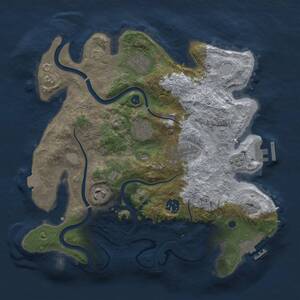 Thumbnail Rust Map: Procedural Map, Size: 3200, Seed: 861655, 12 Monuments