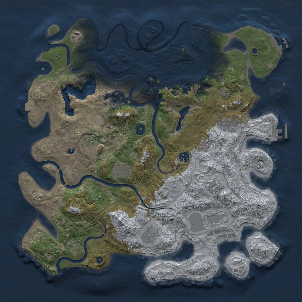 Rust Map: Procedural Map, Size: 4250, Seed: 52546455, 15 Monuments