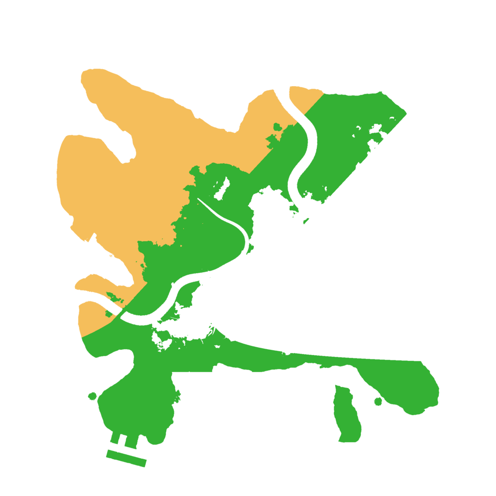 Biome Rust Map: Procedural Map, Size: 2500, Seed: 1480289293