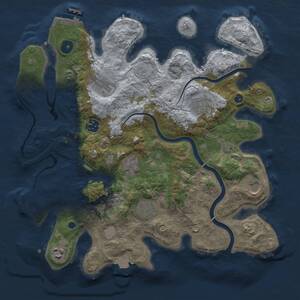 Thumbnail Rust Map: Procedural Map, Size: 3500, Seed: 108146, 14 Monuments