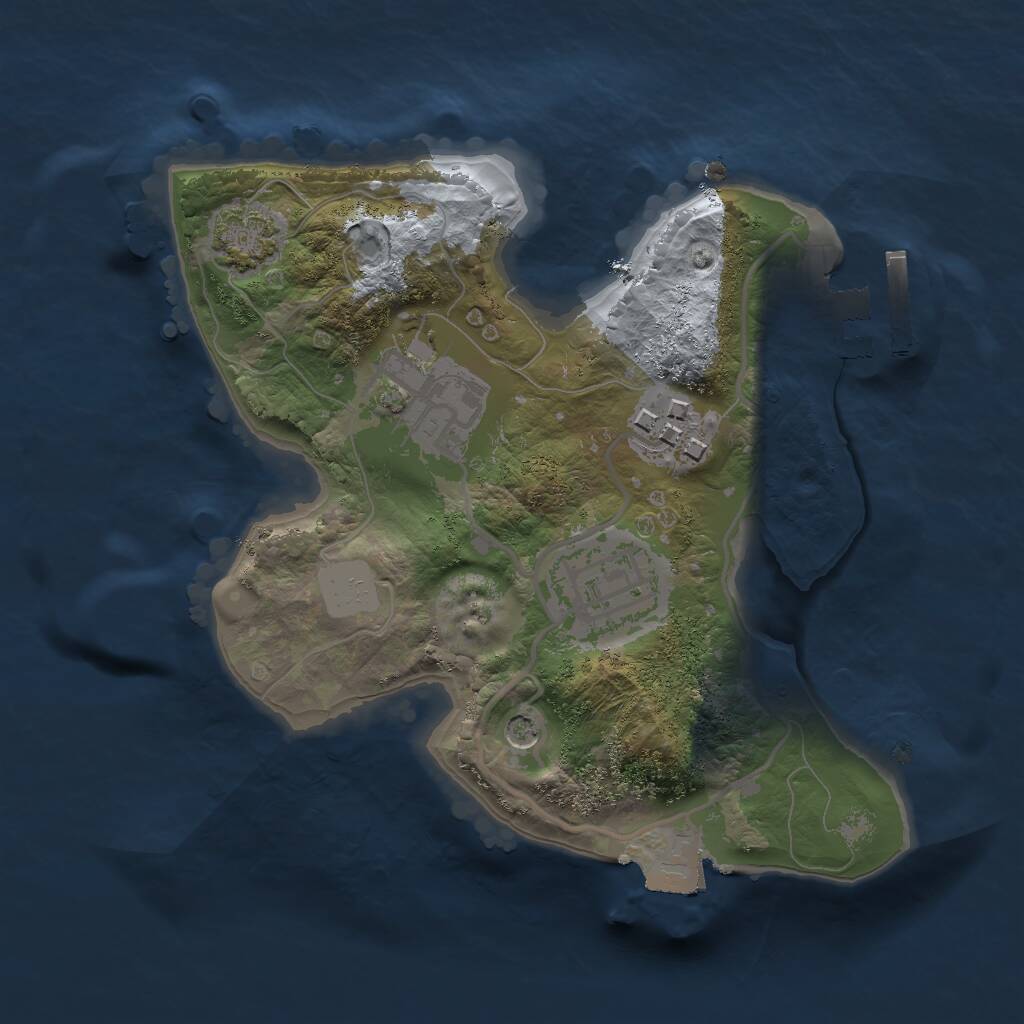 Rust Map: Procedural Map, Size: 2000, Seed: 159874653, 7 Monuments