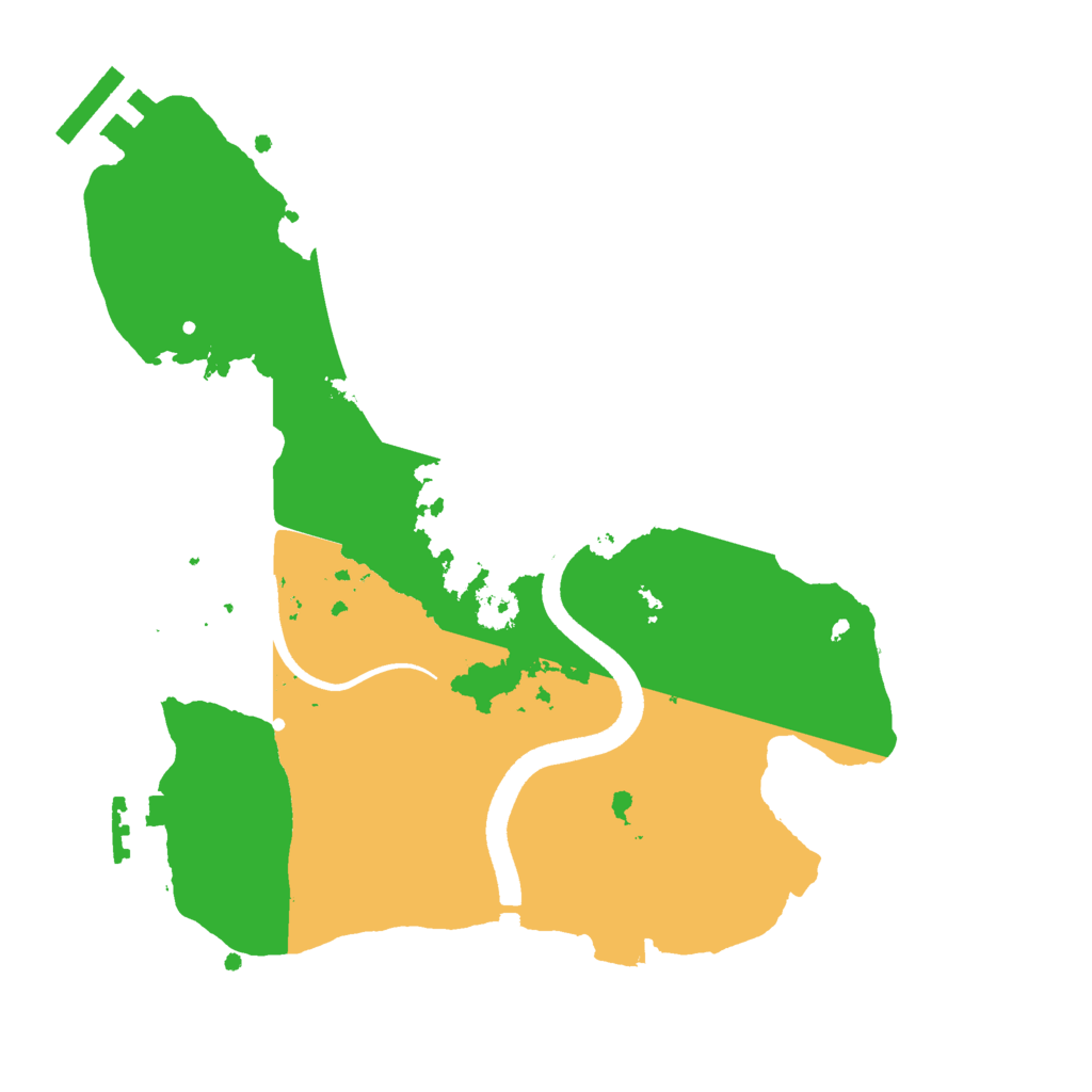 Biome Rust Map: Procedural Map, Size: 2500, Seed: 390266944