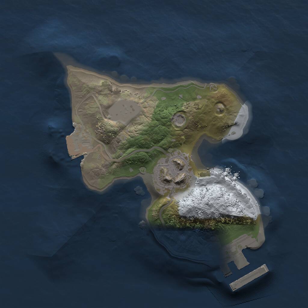 Rust Map: Procedural Map, Size: 1500, Seed: 1548688719, 3 Monuments