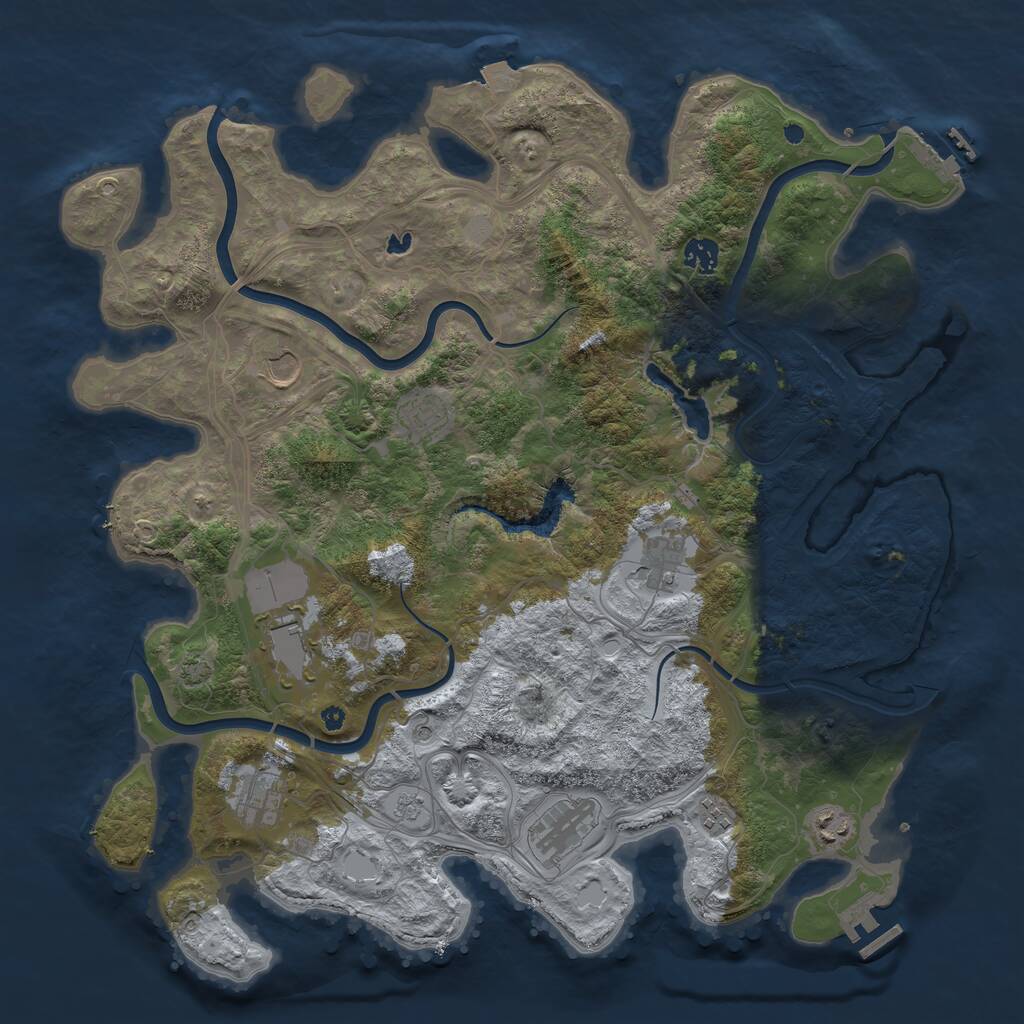 Rust Map: Procedural Map, Size: 4250, Seed: 382793780, 15 Monuments