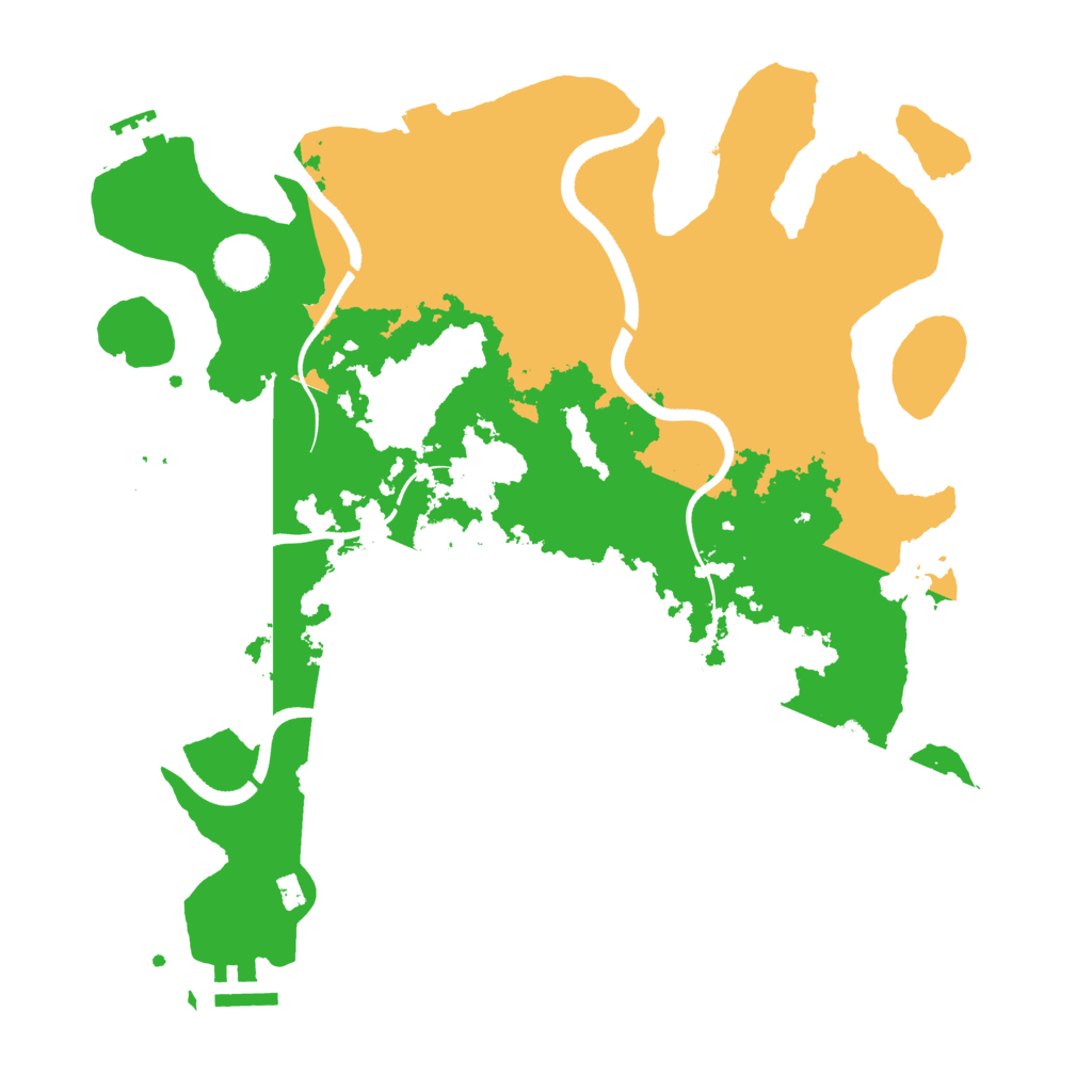 Biome Rust Map: Procedural Map, Size: 3500, Seed: 495463094