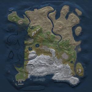 Thumbnail Rust Map: Procedural Map, Size: 3500, Seed: 495463094, 14 Monuments