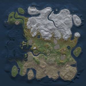 Thumbnail Rust Map: Procedural Map, Size: 3900, Seed: 1980691232, 16 Monuments