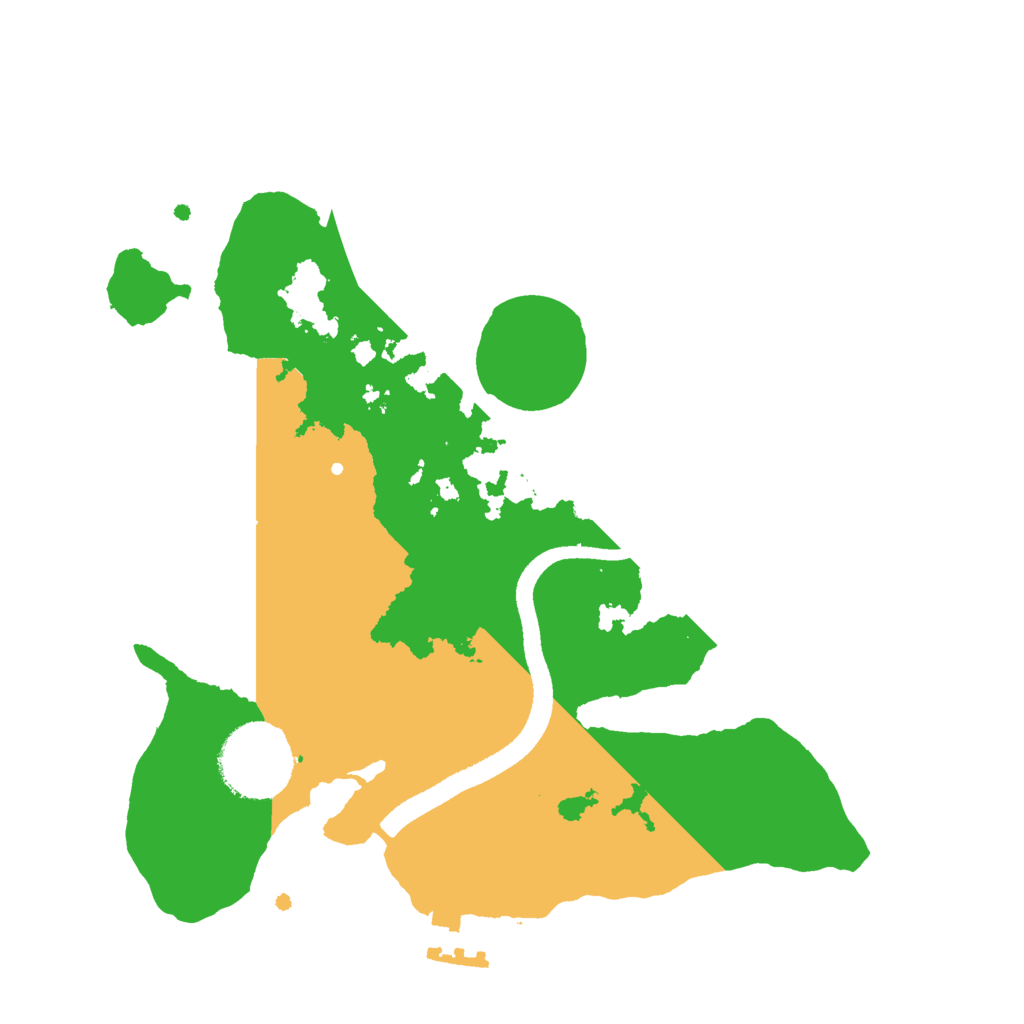 Biome Rust Map: Procedural Map, Size: 2500, Seed: 1300