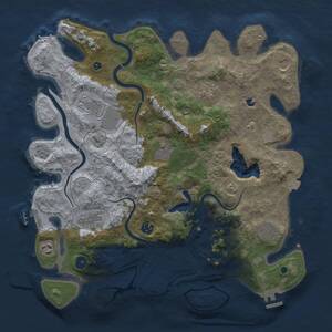 Thumbnail Rust Map: Procedural Map, Size: 4000, Seed: 59948052, 15 Monuments