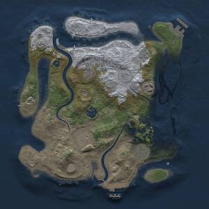 Thumbnail Rust Map: Procedural Map, Size: 3000, Seed: 683415, 11 Monuments