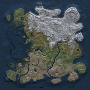 Thumbnail Rust Map: Procedural Map, Size: 4000, Seed: 46038632, 16 Monuments
