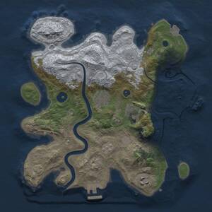 Thumbnail Rust Map: Procedural Map, Size: 3000, Seed: 314332, 10 Monuments