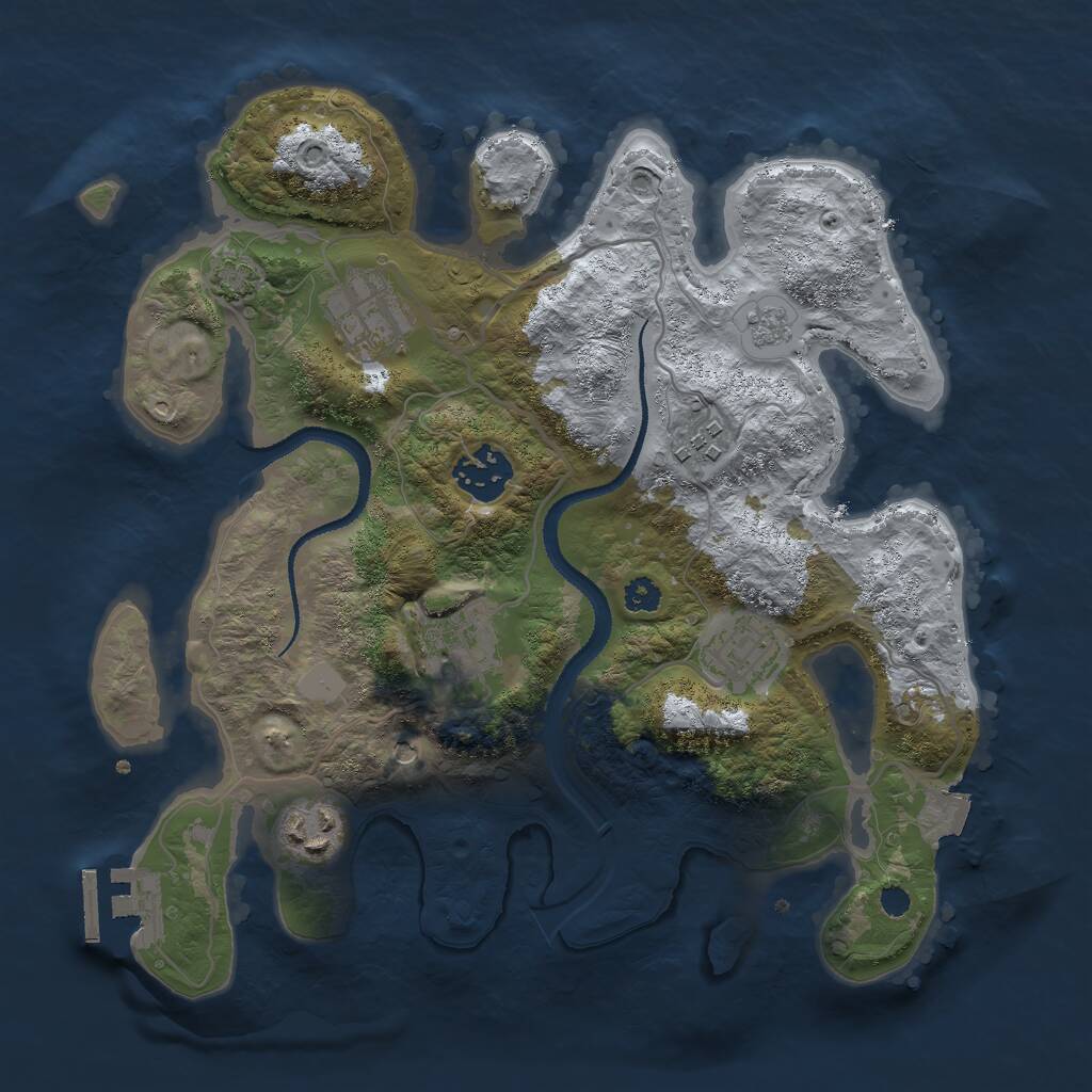 Rust Map: Procedural Map, Size: 3000, Seed: 99234, 11 Monuments