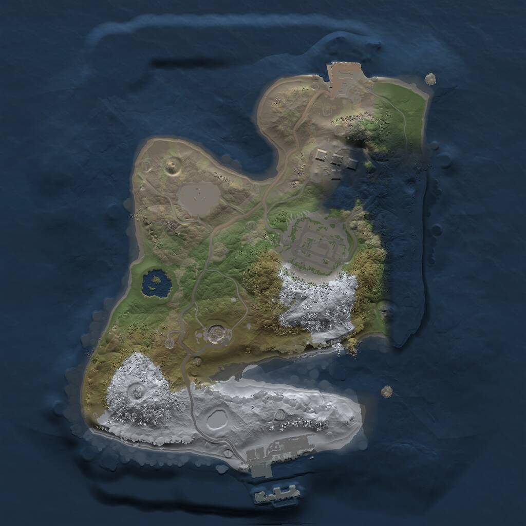 Rust Map: Procedural Map, Size: 1800, Seed: 1096047538, 5 Monuments