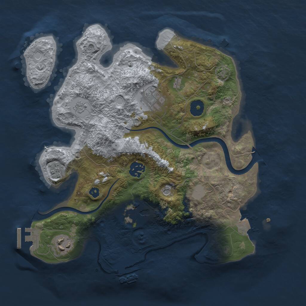 Rust Map: Procedural Map, Size: 3000, Seed: 1542150450, 11 Monuments