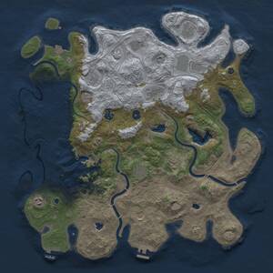 Thumbnail Rust Map: Procedural Map, Size: 4500, Seed: 744698969, 17 Monuments