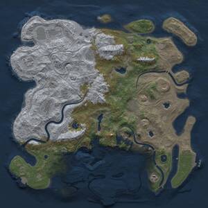 Thumbnail Rust Map: Procedural Map, Size: 4500, Seed: 1392205306, 15 Monuments