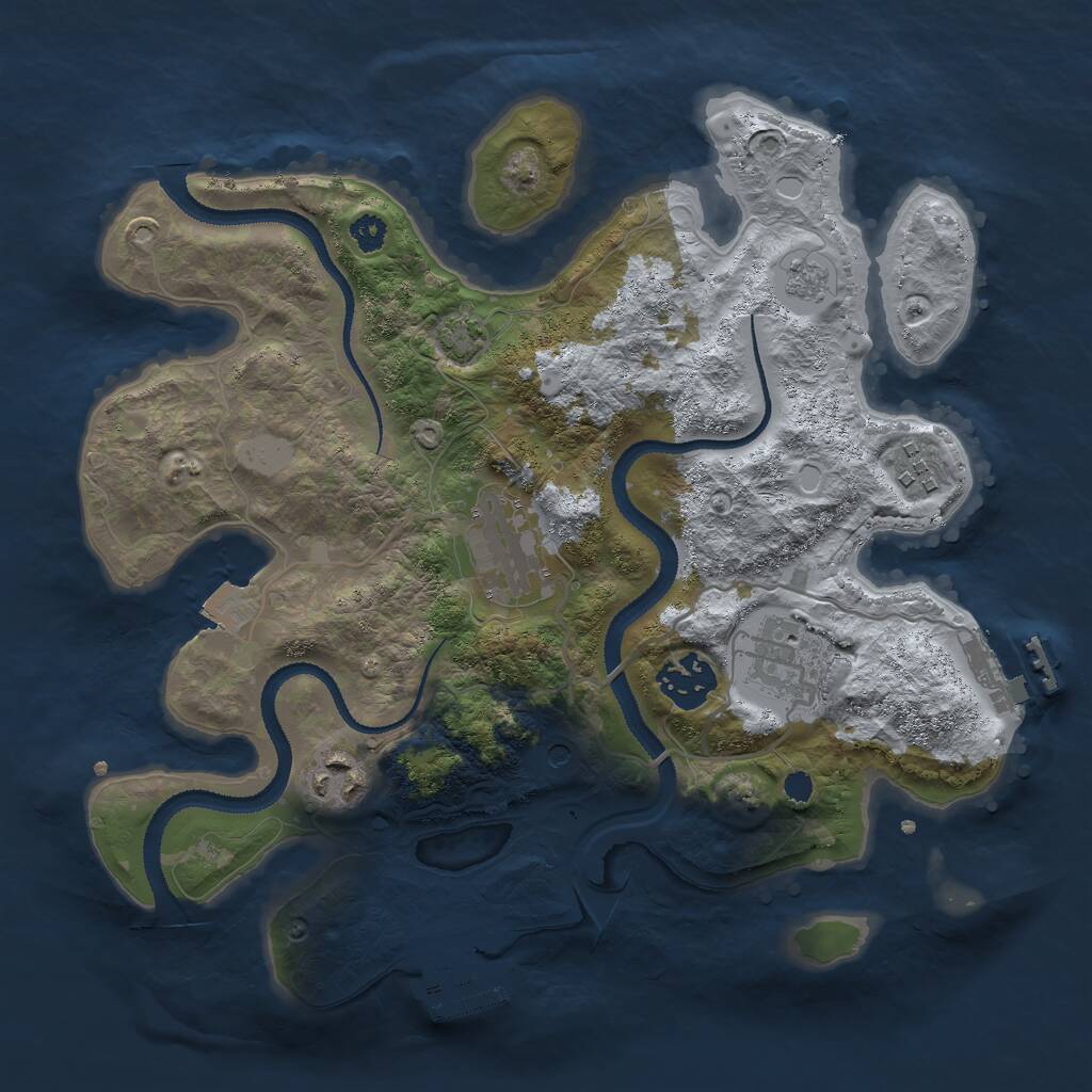 Rust Map: Procedural Map, Size: 3000, Seed: 194810, 11 Monuments