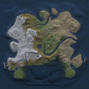 Thumbnail Rust Map: Procedural Map, Size: 3000, Seed: 1789134521, 12 Monuments