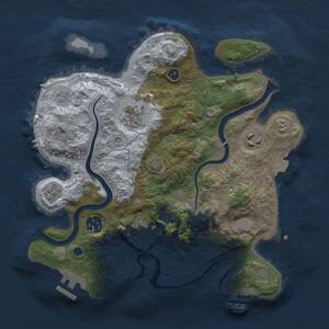 Thumbnail Rust Map: Procedural Map, Size: 3000, Seed: 1769883937, 11 Monuments