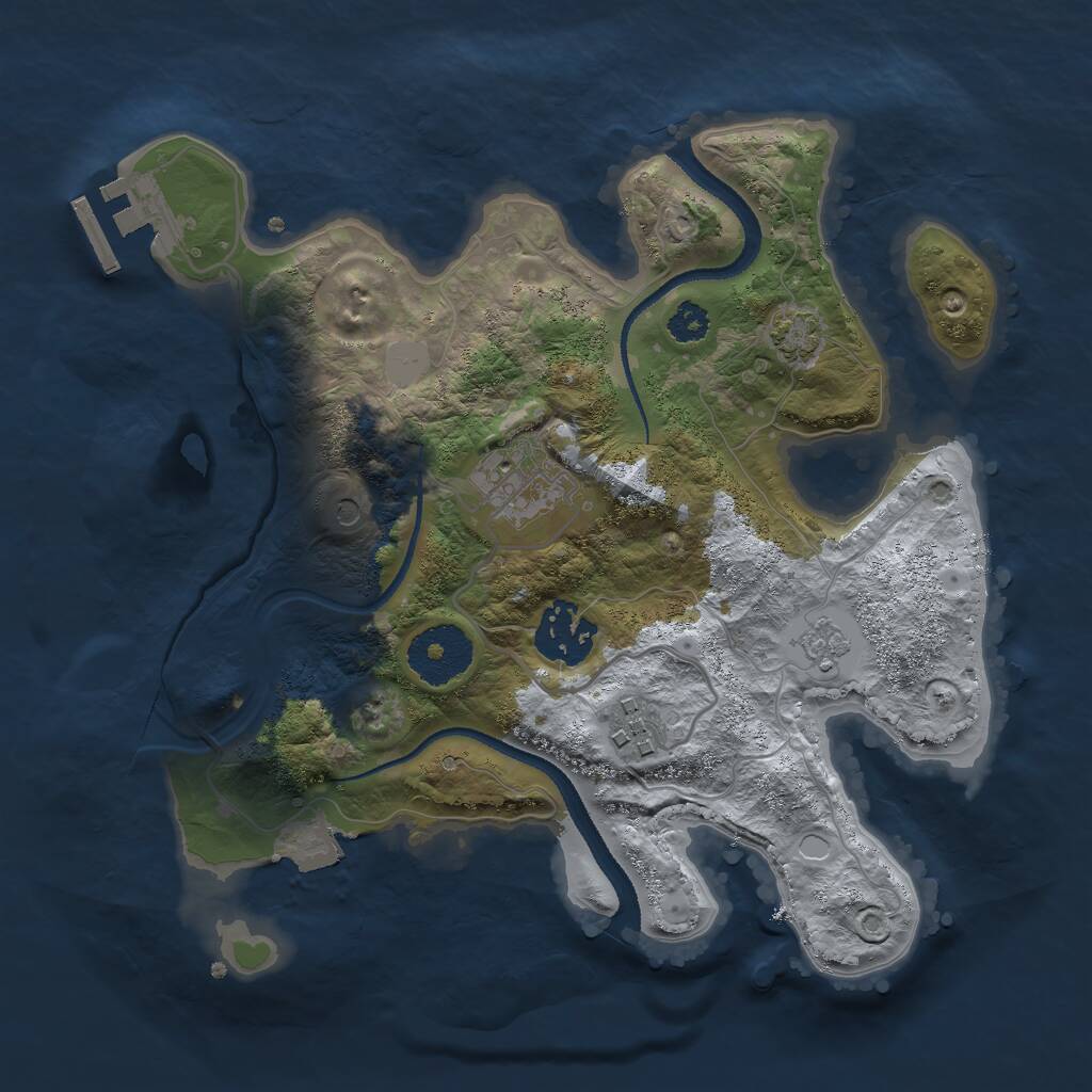 Rust Map: Procedural Map, Size: 2700, Seed: 20192003, 8 Monuments