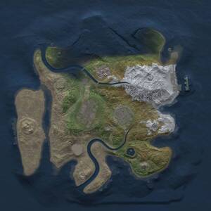 Thumbnail Rust Map: Procedural Map, Size: 2500, Seed: 1262900440, 7 Monuments