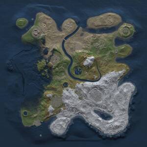 Thumbnail Rust Map: Procedural Map, Size: 3000, Seed: 96285285, 12 Monuments