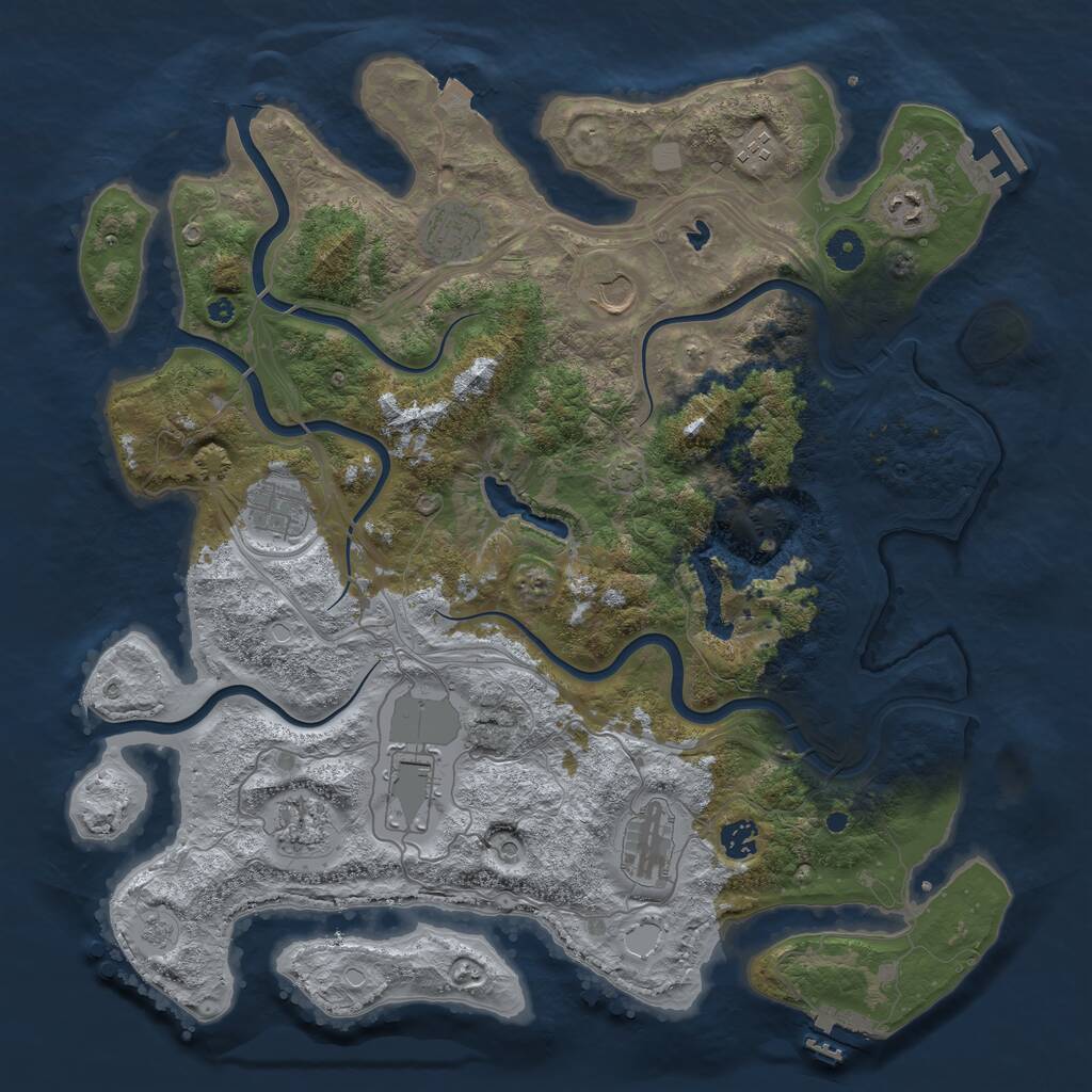 Rust Map: Procedural Map, Size: 4250, Seed: 31849, 15 Monuments