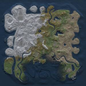 Thumbnail Rust Map: Procedural Map, Size: 4500, Seed: 729085911, 17 Monuments