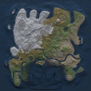 Thumbnail Rust Map: Procedural Map, Size: 3500, Seed: 931116077, 15 Monuments