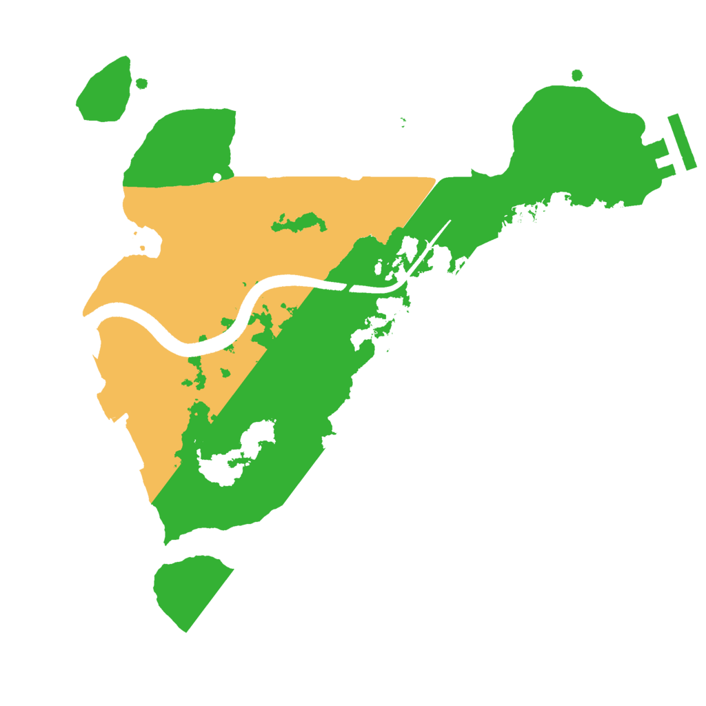 Biome Rust Map: Procedural Map, Size: 2500, Seed: 58455318
