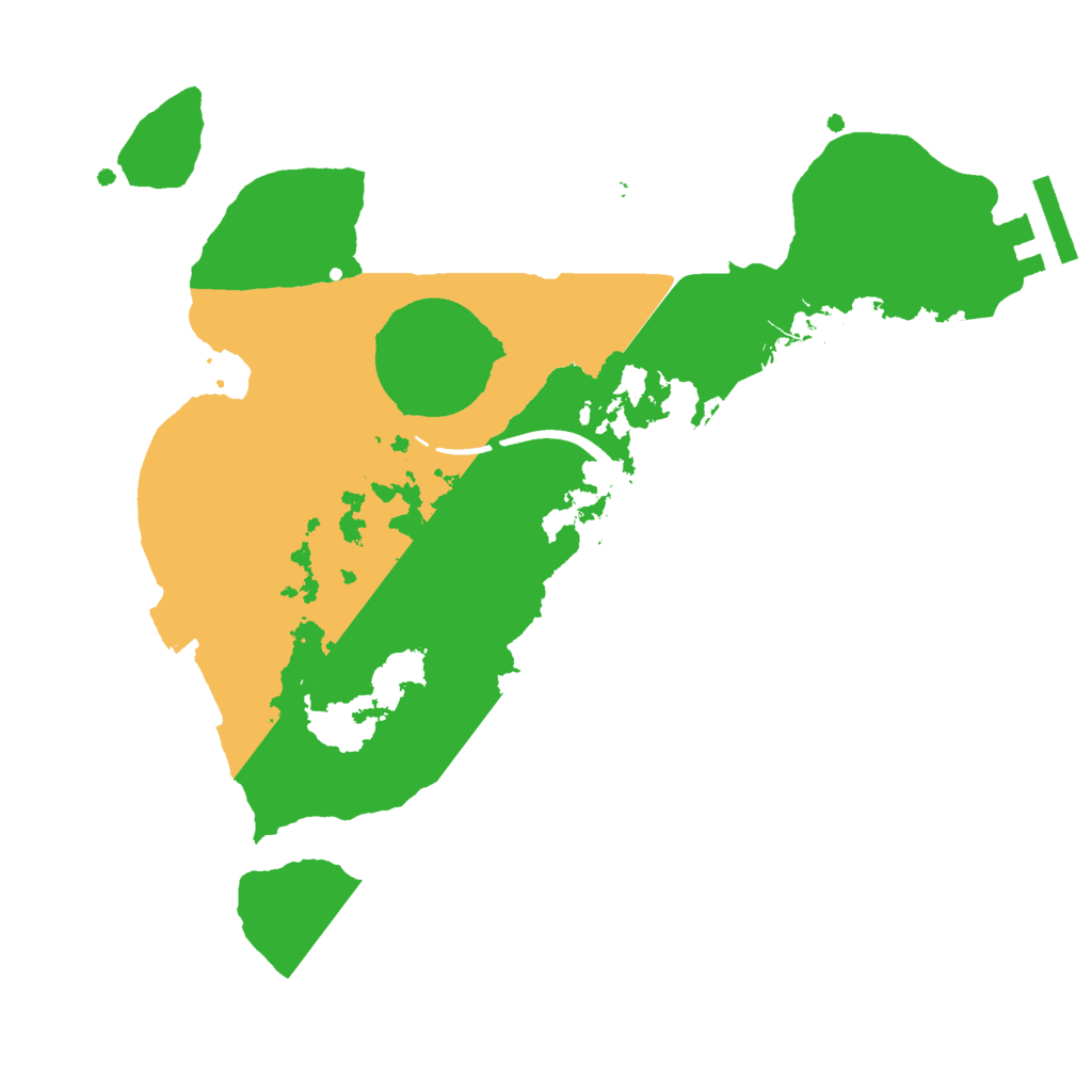 Biome Rust Map: Procedural Map, Size: 2500, Seed: 58455318