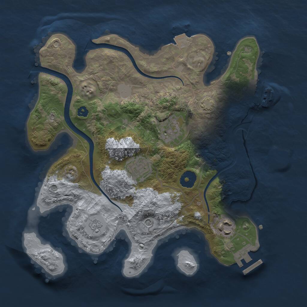 Rust Map: Procedural Map, Size: 2800, Seed: 998933885, 9 Monuments