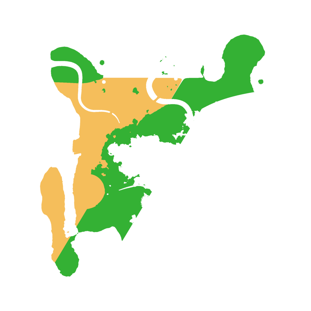 Biome Rust Map: Procedural Map, Size: 2500, Seed: 330229411
