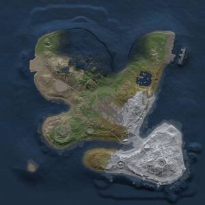 Thumbnail Rust Map: Procedural Map, Size: 2000, Seed: 692166163, 5 Monuments